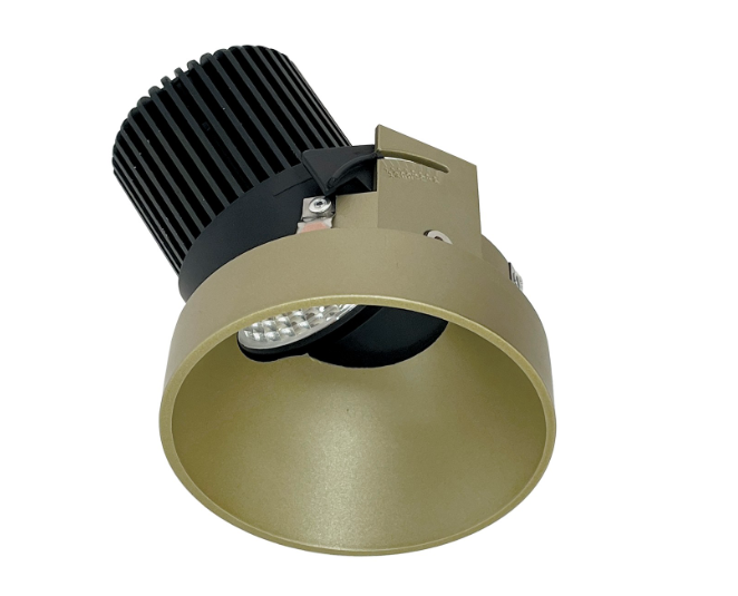 Nora Lighting NIO-4RTSLA30QCH 4" Iolite LED Round Trimless Adjustable Slot, 10-Degree Optic, 850lm / 12W, 3000K, Champagne Haze