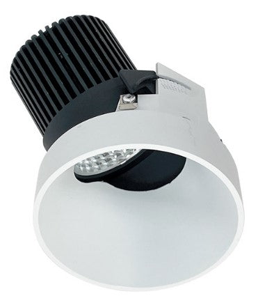 Nora Lighting NIO-4RTSLA35XMPW/10 4 Inch Iolite LED Round Trimless Adjustable Slot, 1000lm / 14W, 3500K, Matte Powder White