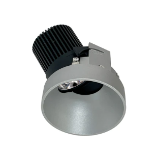 Nora Lighting NIO-4RTSLA40QHZ 4 Inch Iolite LED Round Trimless Adjustable Slot, 10 Degree Optic, 850Lm 12W, Color Temperature 4000K, Haze Finish