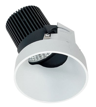 Nora Lighting NIO-4RTSLA50XMPW 4 Inch Iolite LED Round Trimless Adjustable Slot, 800lm / 14W, 5000K, Matte Powder White