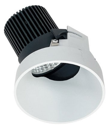Nora Lighting NIO-4RTSLA50XMPW/10 4 Inch Iolite LED Round Trimless Adjustable Slot, 1000lm / 14W, 5000K, Matte Powder White