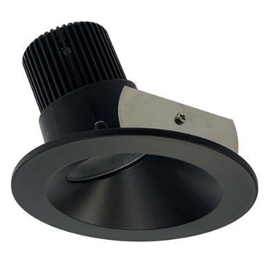 Nora Lighting NIO-4RW27XBB/10 4 Inch Iolite LED Round Wall Wash, 1000lm / 14W, 2700K, Black Reflector / Black Flange