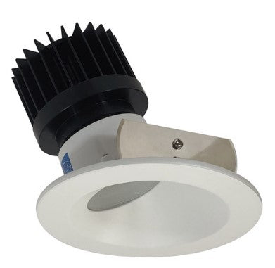 Nora Lighting NIO-4RW27XMPW/HL 4 Inch Iolite LED Round Wall Wash, 1500lm/2000lm (varies by housing), 2700K, Matte Powder White Reflector / Matte Powder White Flange
