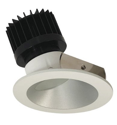 Nora Lighting NIO-4RW30XHW/HL 4 Inch Iolite LED Round Wall Wash, 1500lm/2000lm (varies by housing), 3000K, Haze Reflector / White Flange