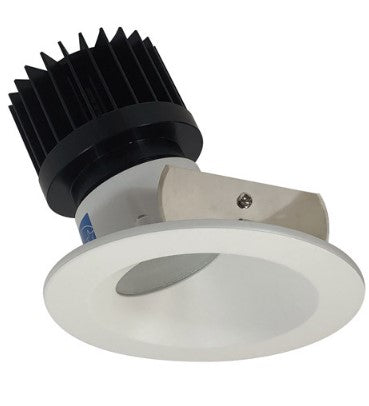 Nora Lighting NIO-4RW30XMPW/HL 4 Inch Iolite LED Round Wall Wash, 1500lm/2000lm (varies by housing), 3000K, Matte Powder White Reflector / Matte Powder White Flange