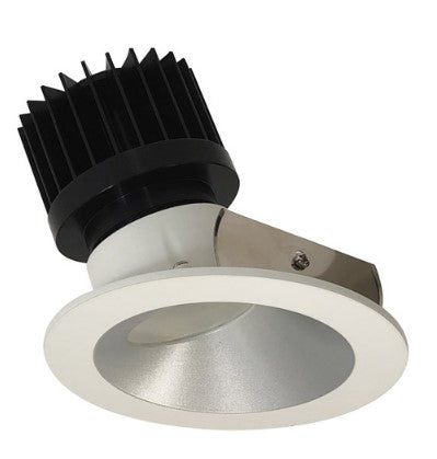 Nora Lighting NIO-4RW35XHZMPW/HL 4 Inch Iolite LED Round Wall Wash, 1500lm/2000lm (varies by housing), 3500K, Haze Reflector / Matte Powder White Flange