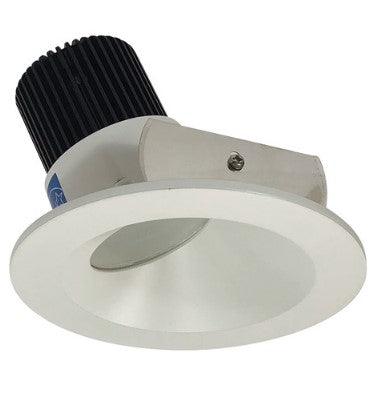 Nora Lighting NIO-4RW35XMPW/10 4 Inch Iolite LED Round Wall Wash, 1000lm / 14W, 3500K, Matte Powder White Reflector / Matte Powder White Flange