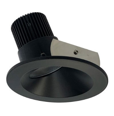 Nora Lighting NIO-4RW40XBB/10 4 Inch Iolite LED Round Wall Wash, 1000lm / 14W, 4000K, Black Reflector / Black Flange