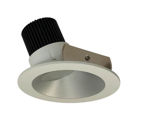 Nora Lighting NIO-4RW50XHW/10 4 Inches Iolite LED Round Wall Wash, 1000lm / 14W, 5000K, Haze Reflector / White Flange