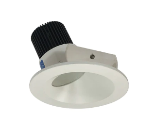 Nora Lighting NIO-4RWCDXMPW 4" Iolite LED Round Wall Wash, 800lm / 14W, Comfort Dim, Matte Powder White Reflector / Matte Powder White Flange