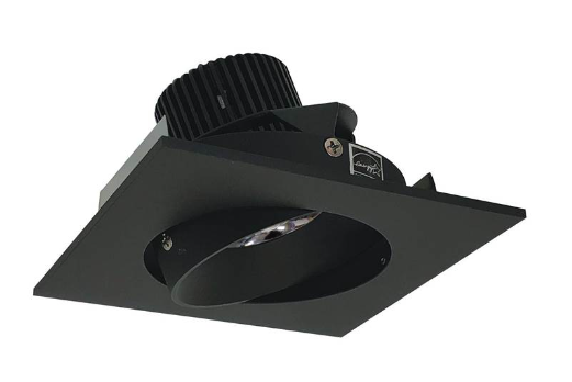 Nora Lighting NIO-4SC27QBB 4" Iolite LED Square Adjustable Cone Reflector, 10-Degree Optic, 850lm / 12W, 2700K, Black Reflector / Black Flange