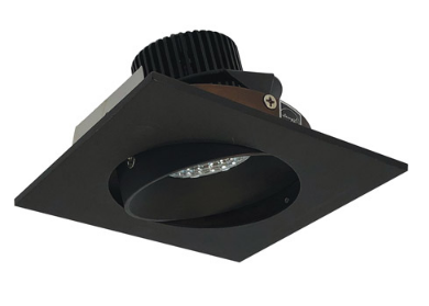 Nora Lighting NIO-4SC35QBZ 4 Inch Iolite LED Square Adjustable Cone Reflector, 10 Degree Optic, 850Lm, 12W, Color Temperature 3500K, Bronze Reflector / Bronze Flange Finish