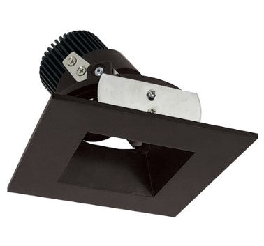 Nora Lighting NIO-4SDSQ27QBZ 4 Inch Iolite LED Square Adjustable Reflector with Square Aperture, 10-Degree Optic, 850lm / 12W, 2700K, Bronze Reflector / Bronze Flange