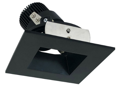 Nora Lighting NIO-4SDSQ30XHN/HL 4 Inch Iolite LED Square Adjustable Reflector with Square Aperture, 1500Lm/2000Lm, Color Temperature 3000K, Haze Reflector / Natural Metal Flange Finish