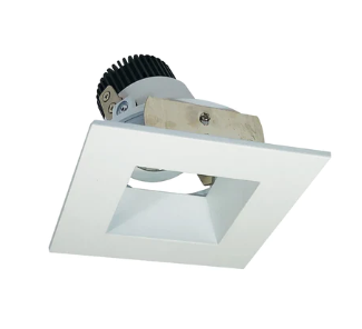 Nora Lighting NIO-4SDSQ35QMPW 4" Iolite LED Square Adjustable Reflector with Square Aperture, 10-Degree Optic, 850lm / 12W, 3500K, Natural Metal Reflector / Natural Metal Flange