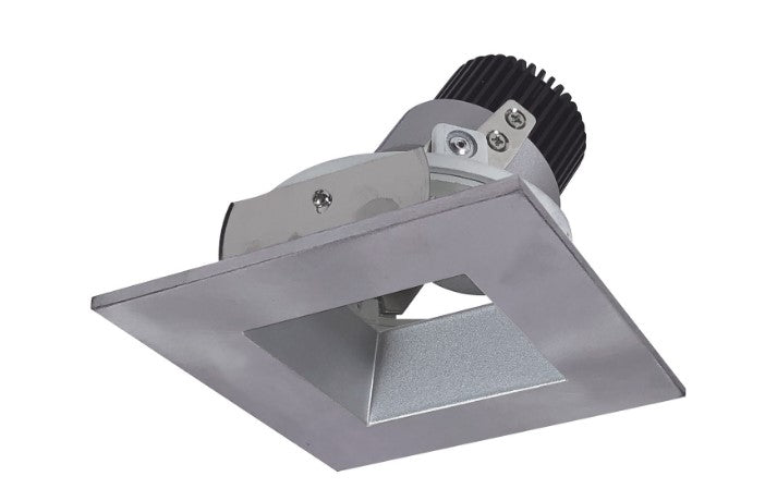 Nora Lighting NIO-4SDSQ40XHN/10 4 Inch Iolite Square /Square Reflector Adjustable Trim 1000Lm 4000K Haze/Natural Metal