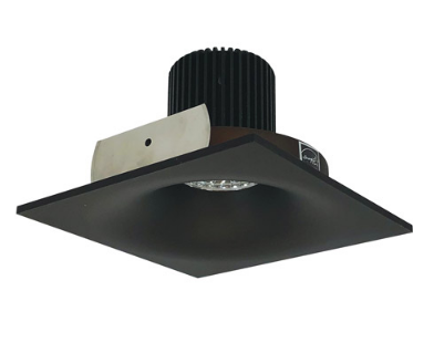 Nora Lighting NIO-4SNB35QBZ 4 Inch Iolite LED Square Bullnose, 10-Degree Optic, 850lm / 12W, Color Temperature 3500K, Bronze Finish