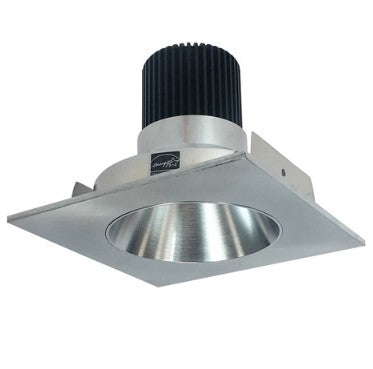 Nora Lighting NIO-4SNDC30QNN 4 Inch Iolite LED Square Reflector with Round Aperture, 10-Degree Optic, 850lm / 12W, 3000K, Natural Metal Reflector / Natural Metal Flange