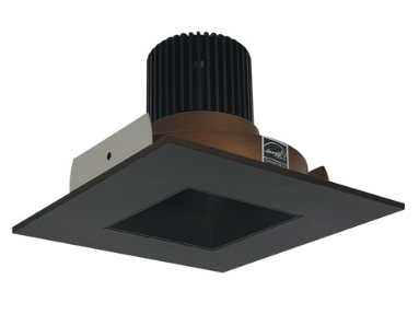 Nora Lighting NIO-4SNDSQ30QBZ 4 Inch Iolite LED Square Reflector with Square Aperture, 10-Degree Optic, 850lm / 12W, Color Temperature 3000K, Bronze Reflector / Bronze Flange Finish