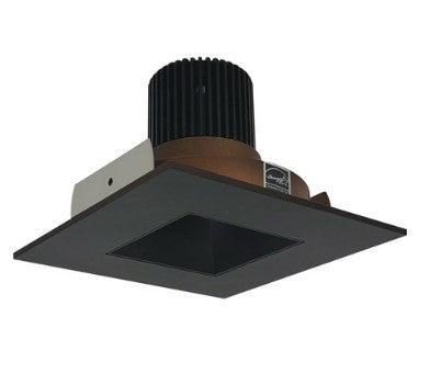Nora Lighting NIO-4SNDSQ40QBZ 4 Inch Iolite LED Square Reflector with Square Aperture, 10-Degree Optic, 850lm / 12W, 4000K, Bronze Reflector / Bronze Flange