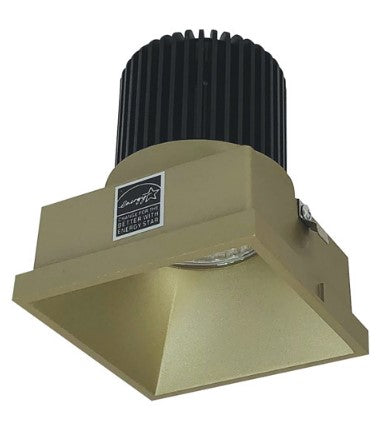 Nora Lighting NIO-4STLNDC40QCH 4 Inch Iolite LED Square Trimless Downlight, 10-Degree Optic, 850lm / 12W, 4000K, Champagne Haze Finish