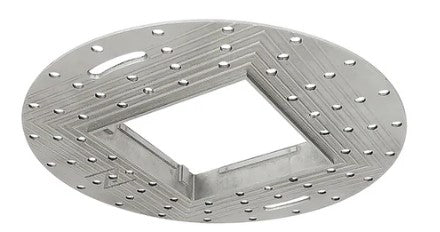 Nora Lighting NIO-TLMR-4PS LED 4 Inch Square Trimless Mud Ring for Iolite PLUS Round Trimless