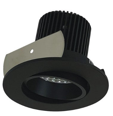 Nora Lighting NIOB-2RC35QBB 2 Inch Iolite LED Round Adjustable Cone Reflector, 10-Degree Optic, 850lm / 12W, 3500K, Black Reflector / Black Flange