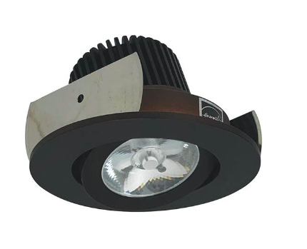 Nora Lighting NIOB-2RG40QBZ 2" Iolite LED Round Adjustable Gimbal, 10-Degree Optic, 850lm / 12W, 4000K, Bronze Finish