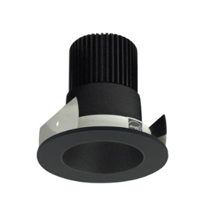 Nora Lighting NIOB-2RNDC27QBB 2" Iolite LED Round Reflector, 10-Degree Optic, 850lm / 12W, 2700K Color Temperature, Black Reflector / Black Flange Finish