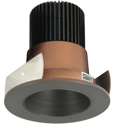 Nora Lighting NIOB-2RNDC27QBZ 2" Iolite LED Round Reflector, 10-Degree Optic, 850lm / 12W, 2700K Color Temperature, Bronze Reflector / Bronze Flange Finish