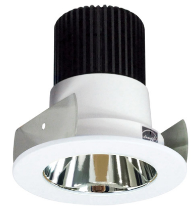 Nora Lighting NIOB-2RNDC27QCMPW 2" Iolite LED Round Reflector, 10-Degree Optic, 850lm / 12W, 2700K Color Temperature, Specular Clear Reflector / Matte Powder White Flange Finish