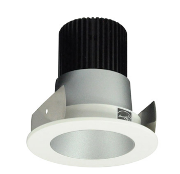 Nora Lighting NIOB-2RNDC27QHW 2" Iolite LED Round Reflector, 10-Degree Optic, 850lm / 12W, 2700K Color Temperature, Haze Reflector / White Flange Finish