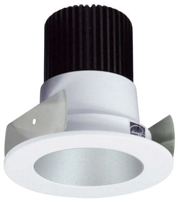 Nora Lighting NIOB-2RNDC27QHZMPW 2" Iolite LED Round Reflector, 10-Degree Optic, 850lm / 12W, 2700K Color Temperature, Haze Reflector / Matte Powder White Flange Finish