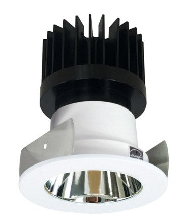Nora Lighting NIOB-2RNDC27XCMPW/HL 2 Inch Iolite LED Round Reflector, 1500lm/2000lm/2500lm (varies by housing), 2700K, Specular Clear Reflector / Matte Powder White Flange