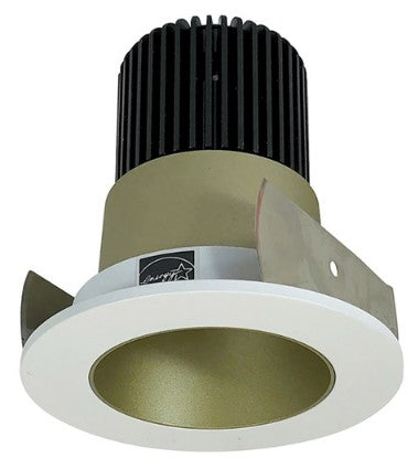 Nora Lighting NIOB-2RNDC30QCHMPW 2 Inch Iolite LED Round Reflector, 10-Degree Optic, 850lm / 12W, 3000K, Champagne Haze Reflector / Matte Powder White Flange