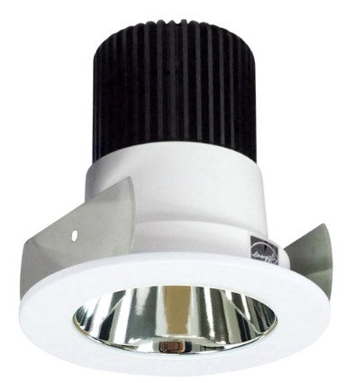 Nora Lighting NIOB-2RNDC35QCMPW 2 Inch Iolite LED Round Reflector, 10-Degree Optic, 850lm / 12W, 3500K, Specular Clear Reflector / Matte Powder White Flange