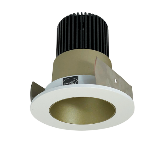 Nora Lighting NIOB-2RNDC35XCMPW/10 2" Iolite LED Round Reflector, 1000lm / 14W, 3500K, Specular Clear Reflector / Matte Powder White Flange