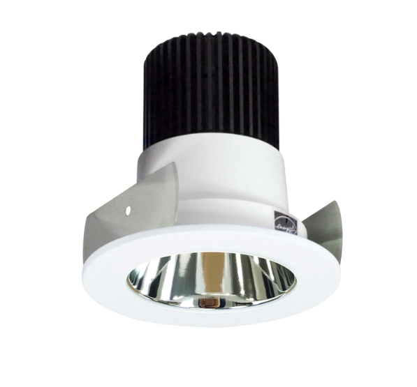 Nora Lighting NIOB-2RNDC40QCMPW 2" Iolite LED Round Reflector, 10-Degree Optic, 850lm / 12W, 4000K, Specular Clear Reflector / Matte Powder White Flange