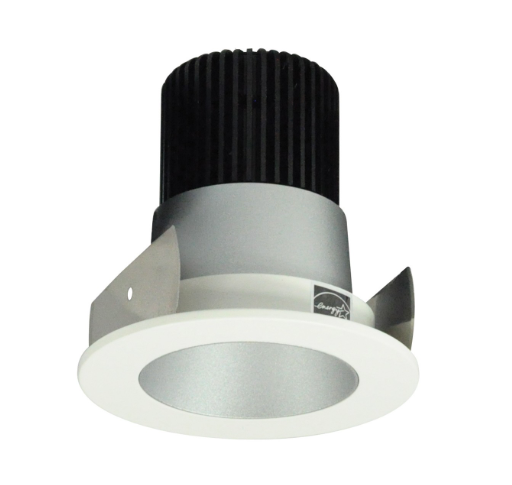 Nora Lighting NIOB-2RNDC40QHW 2" Iolite LED Round Reflector, 10-Degree Optic, 850lm / 12W, 4000K, Haze Reflector / White Flange