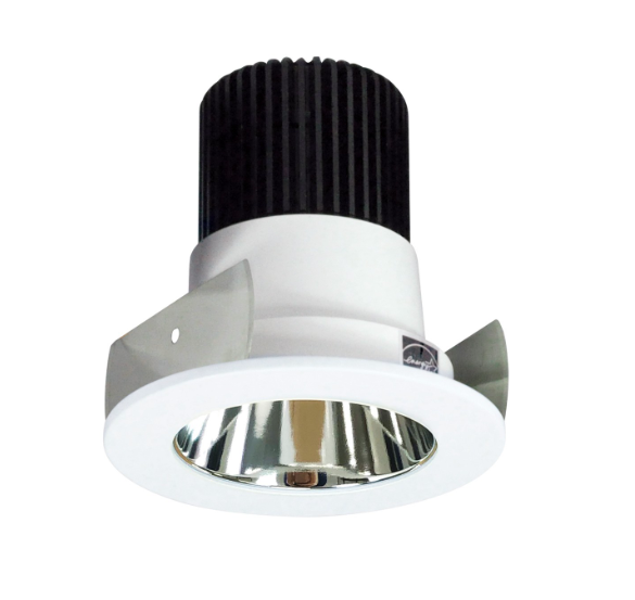 Nora Lighting NIOB-2RNDC40XCMPW/10 2" Iolite LED Round Reflector, 1000lm / 14W, 4000K, Specular Clear Reflector / Matte Powder White Flange