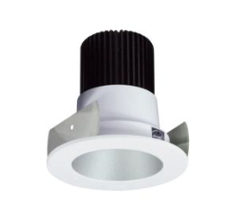 Nora Lighting NIOB-2RNDCCDXHZMPW 2" Iolite LED Round Reflector, 800lm / 14W, Comfort Dim, Haze Reflector / Matte Powder White Flange