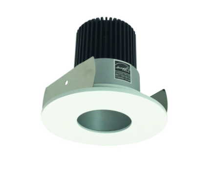 Nora Lighting NIOB-2RPH27QHZMPW 2" Iolite LED Round Pinhole, 10-Degree Optic, 850lm / 12W, 2700K, Haze Pinhole / Matte Powder White Flange