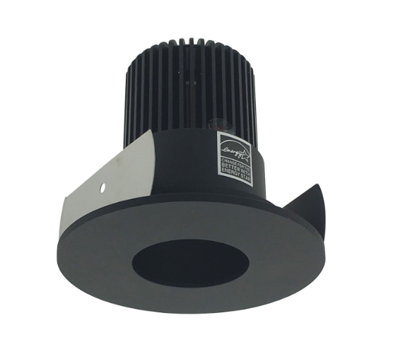 Nora Lighting NIOB-2RPH35QBB 2" Iolite LED Round Pinhole, 10-Degree Optic, 850lm / 12W, 3500K, Black Pinhole / Black Flange