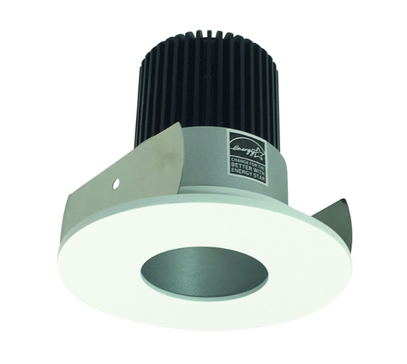 Nora Lighting NIOB-2RPH35QHZMPW 2" Iolite LED Round Pinhole, 10-Degree Optic, 850lm / 12W, 3500K, Haze Pinhole / Matte Powder White Flange