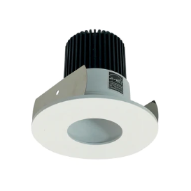 Nora Lighting NIOB-2RPH35QMPW 2" Iolite LED Round Pinhole, 10-Degree Optic, 850lm / 12W, 3500K, Matte Powder White Pinhole / Matte Powder White Flange
