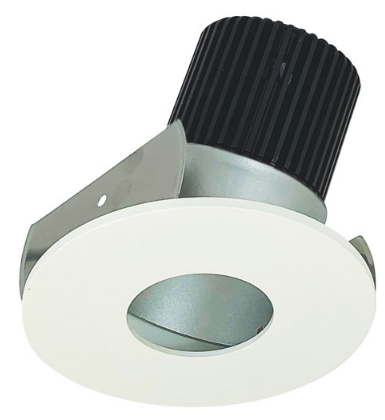 Nora Lighting NIOB-2RPHA27QHZMPW 2" Iolite LED Round Adjustable Pinhole, 10-Degree Optic, 850lm / 12W, 2700K Color Temperature, Haze Pinhole / Matte Powder White Flange Finish