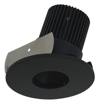 Nora Lighting NIOB-2RPHA30QBB 2" Iolite LED Round Adjustable Pinhole, 10-Degree Optic, 850lm / 12W, 3000K Color Temperature, Black Pinhole / Black Flange Finish