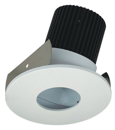 Nora Lighting NIOB-2RPHA30QMPW 2" Iolite LED Round Adjustable Pinhole, 10-Degree Optic, 850lm / 12W, 3000K Color Temperature, Matte Powder White Pinhole / Flange Finish