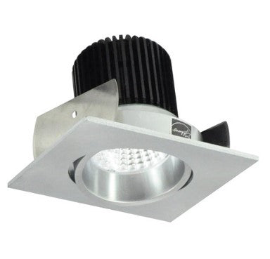 Nora Lighting NIOB-2SC35QNN 2 Inch Iolite LED Square Adjustable Cone Reflector, 10-Degree Optic, 850lm / 12W, 3500K, Natural Metal Reflector / Natural Metal Flange