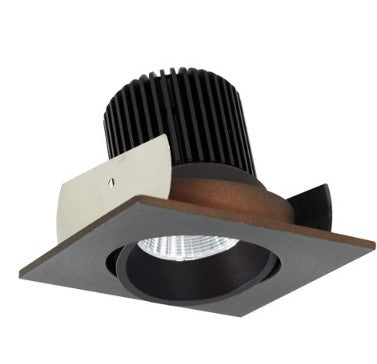 Nora Lighting NIOB-2SC40QBZ 2 Inch Iolite LED Square Adjustable Cone Reflector, 10-Degree Optic, 850lm / 12W, 4000K, Bronze Reflector / Bronze Flange